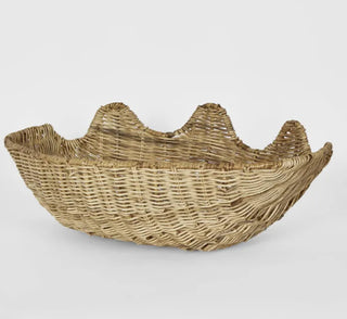 Clam Shell Rattan in Natural
