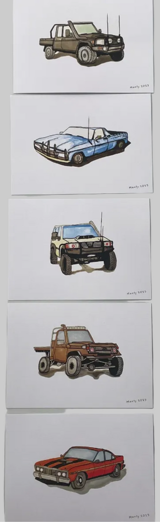 Retro Car Postcards