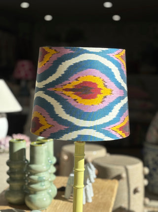 Pink Blue Yellow Ikat Lampshade - Empire