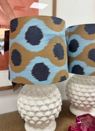 Blue & Brown Ikat Lampshade