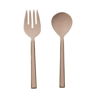 Enamel Salad Servers - Blush