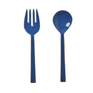 Enamel Blue Salad Severs