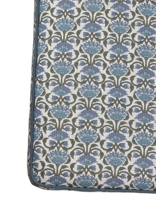 Flora Blue Ottoman