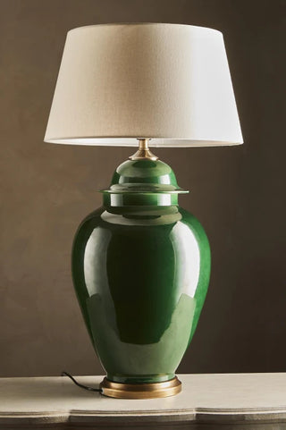 Large Emerald Ceramic Table Lamp Base
