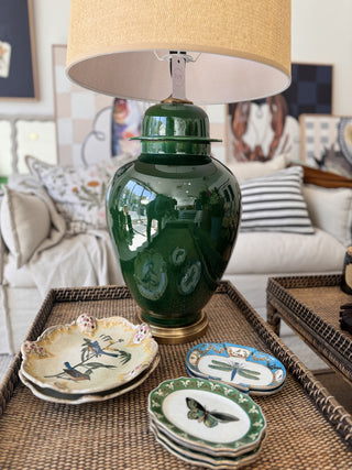 Large Emerald Ceramic Table Lamp Base