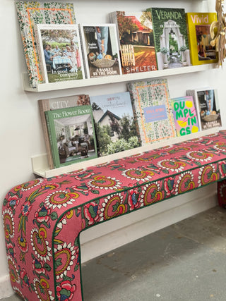 Designer Fabric Covered Bench