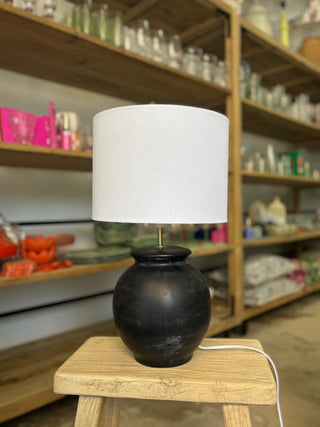 Rustic Sphere Black Lamp