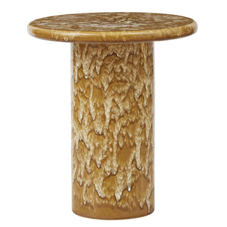 Mustard Ceramic Side Table
