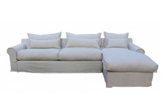Linen Slip Cover Chaise RHS Lounge