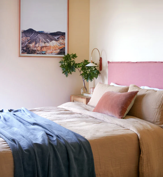 Sanctuary Linen Bed Head with Slipcover - Guava