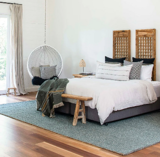 Zebra Home | Carter Rug - Forest Green Wool & Jute