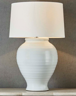 Large White Ceramic Table Lamp