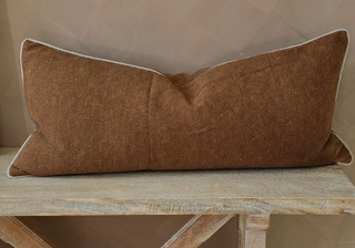 Hailey Linen Chenillie Cushion | Terracotta