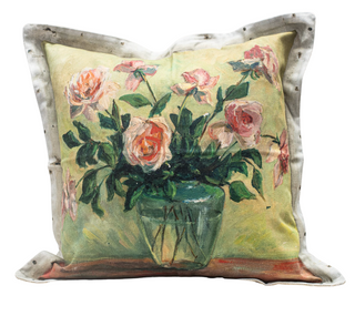 Blush Roses Heavy Canvas Cushion