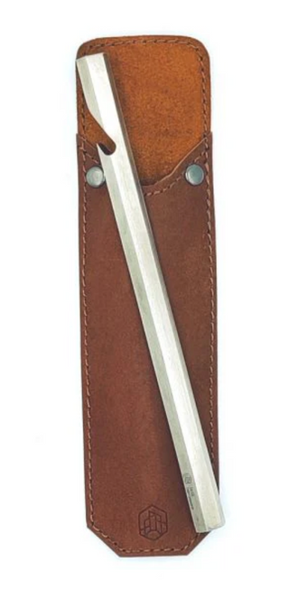Bottle Opener with Leather Sleeve