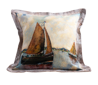 Two Sails Heavy Canvas Cushion
