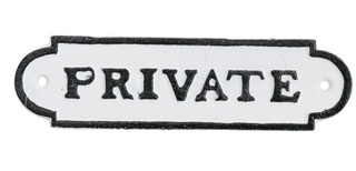 Private Sign
