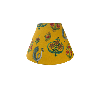 Nine Muses | Antique Indienne Saffron Connical Lamp Shade