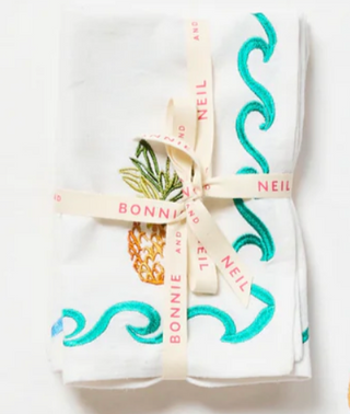Bonnie & Neil | Mixed Surf Embroidered Linen Napkin