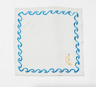 Bonnie & Neil | Mixed Surf Embroidered Linen Napkin