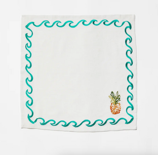 Bonnie & Neil | Mixed Surf Embroidered Linen Napkin