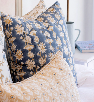 Lotus Bloom Cushion - Slate