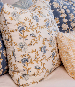 Zakir Rose Cushion - Blueberry