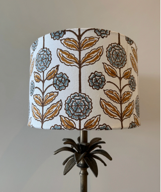 Lamp Shade - Marisol Light Blue & Mustard