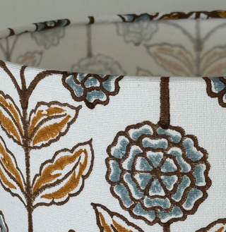Lamp Shade - Marisol Light Blue & Mustard