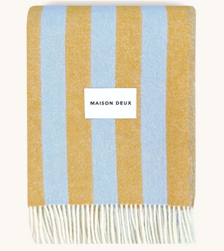 Candy Wrap Blanket - Ice Blue & Honey
