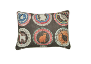 GP & J Baker X Kit Kemp Robina's Dinner Party Cocoa Print Cushion