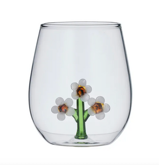 Flower Glass Tumbler