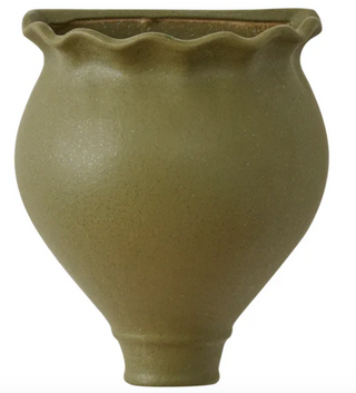 Ceramic Hanging Pot Olive