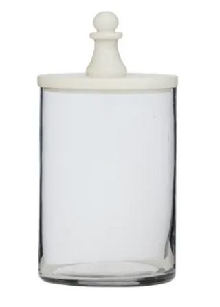Marble Glass Jar Small