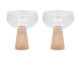 Giselle Peach Coupe - set of 2