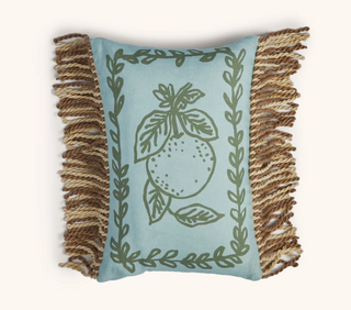 Bonnie and Neil | Petra Blue Cushion