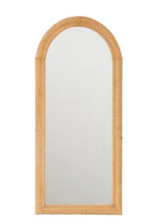 Ribbed Arch Wood Mirror