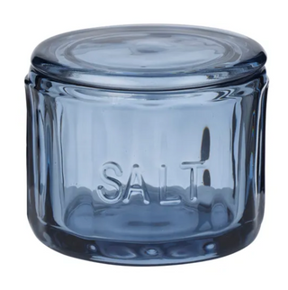 Blue Glass Salt Jar