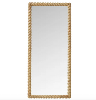 Twist Wood Floor Mirror
