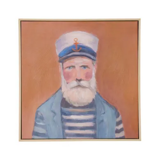 Skipper Framed Oil Painting