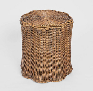 Scalloped Rattan Basket