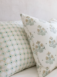 Imperial Bloom Cushion - Zephyr Blue