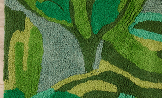 Bonnie and Neil | Dutch Floral Green Long Bath Mat