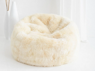 Sheepskin Wool Bean Bag Chair