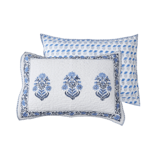 Bedspread Quilt Set Bleu Garden Large