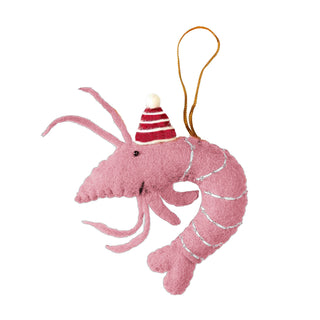 Prawn Felt Ornament
