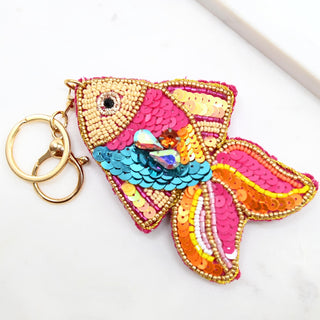 Beaded Fish Keyring